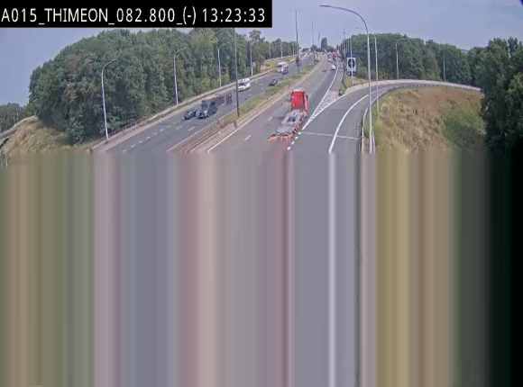 <h2>Caméra trafic Belgique - Thiméon - E42, jonction avec A54 (E420) direction La Louvière/Charleroi - BK 82.82</h2>