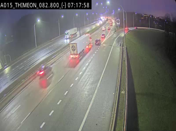 <h2>Caméra trafic Belgique - Thiméon - E42, jonction avec A54 (E420) direction La Louvière/Charleroi - BK 82.82</h2>