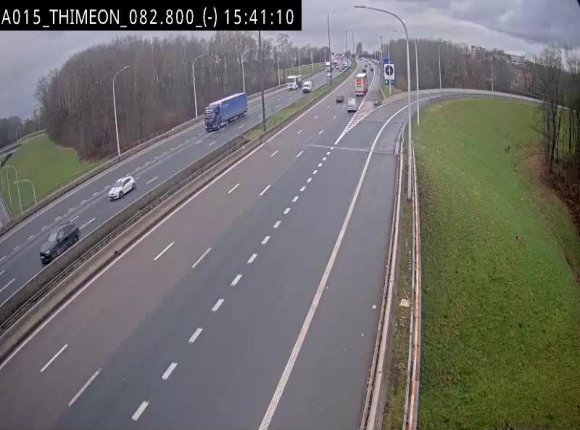 <h2>Caméra trafic Belgique - Thiméon - E42, jonction avec A54 (E420) direction La Louvière/Charleroi - BK 82.82</h2>
