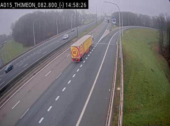 <h2>Caméra trafic Belgique - Thiméon - E42, jonction avec A54 (E420) direction La Louvière/Charleroi - BK 82.82</h2>