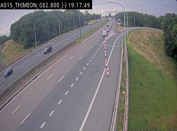 <h2>Caméra trafic Belgique - Thiméon - E42, jonction avec A54 (E420) direction La Louvière/Charleroi - BK 82.82</h2>