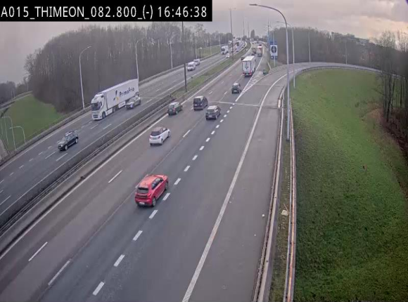 <h2>Caméra trafic Belgique - Thiméon - E42, jonction avec A54 (E420) direction La Louvière/Charleroi - BK 82.82</h2>