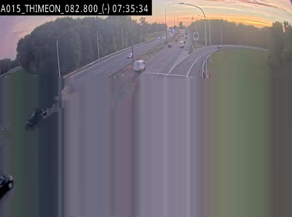<h2>Caméra trafic Belgique - Thiméon - E42, jonction avec A54 (E420) direction La Louvière/Charleroi - BK 82.82</h2>