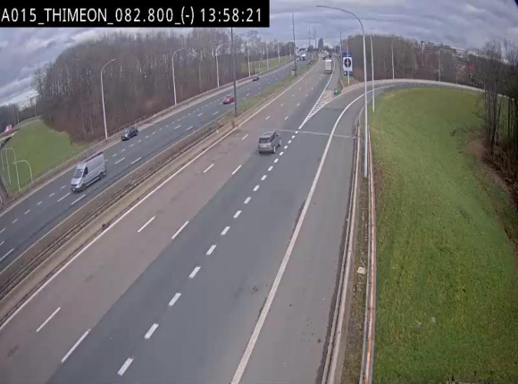 <h2>Caméra trafic Belgique - Thiméon - E42, jonction avec A54 (E420) direction La Louvière/Charleroi - BK 82.82</h2>