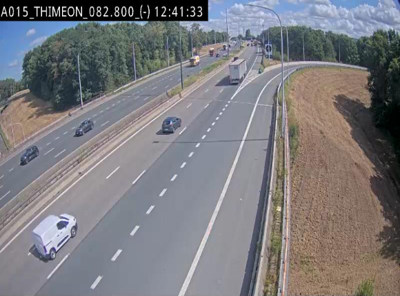 <h2>Caméra trafic Belgique - Thiméon - E42, jonction avec A54 (E420) direction La Louvière/Charleroi - BK 82.82</h2>