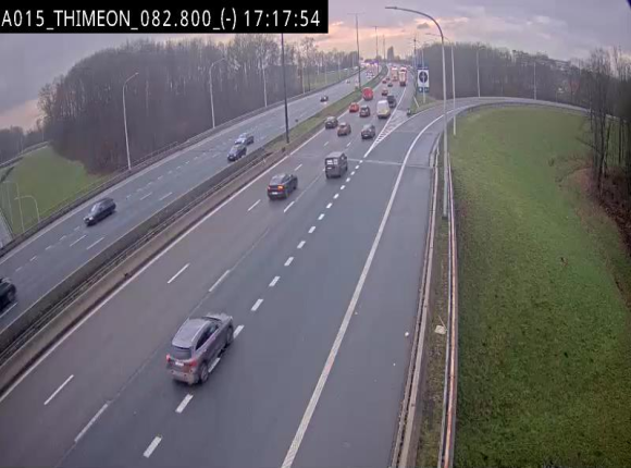<h2>Caméra trafic Belgique - Thiméon - E42, jonction avec A54 (E420) direction La Louvière/Charleroi - BK 82.82</h2>