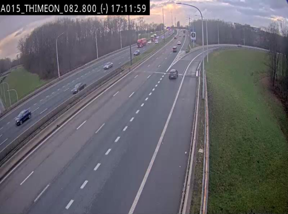 <h2>Caméra trafic Belgique - Thiméon - E42, jonction avec A54 (E420) direction La Louvière/Charleroi - BK 82.82</h2>