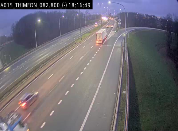 <h2>Caméra trafic Belgique - Thiméon - E42, jonction avec A54 (E420) direction La Louvière/Charleroi - BK 82.82</h2>