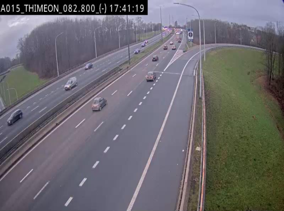 <h2>Caméra trafic Belgique - Thiméon - E42, jonction avec A54 (E420) direction La Louvière/Charleroi - BK 82.82</h2>