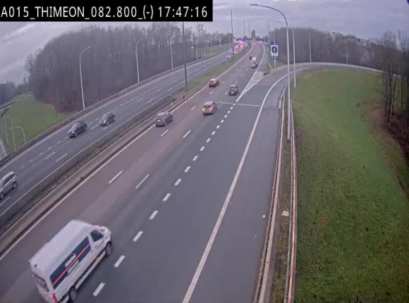 <h2>Caméra trafic Belgique - Thiméon - E42, jonction avec A54 (E420) direction La Louvière/Charleroi - BK 82.82</h2>