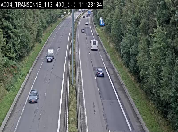Caméra trafic E411 (A4) - Transinne direction Namur - BK 113.425