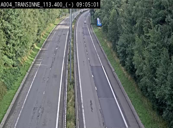 Caméra trafic E411 (A4) - Transinne direction Namur - BK 113.425