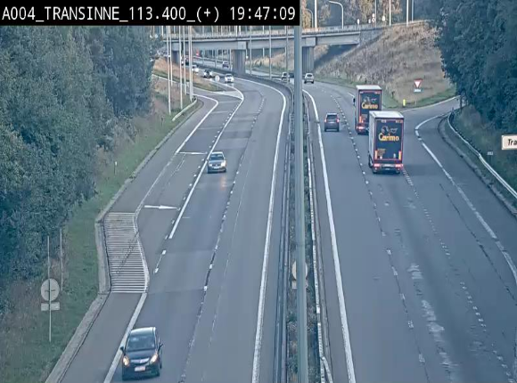 <h2>Webcam dans les Ardennes sur l'E411 à hauteur de Transinne. Vue orientée vers le sud de la Belgique</h2>