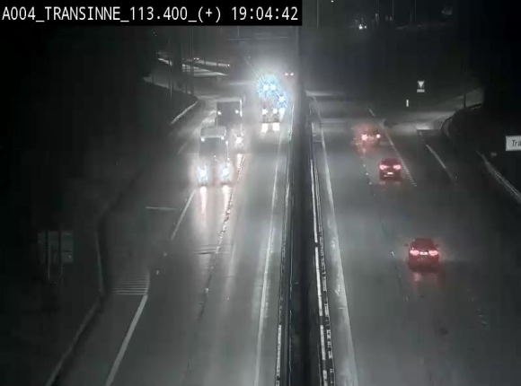 Webcam dans les Ardennes sur l'E411 à hauteur de Transinne. Vue orientée vers le sud de la Belgique