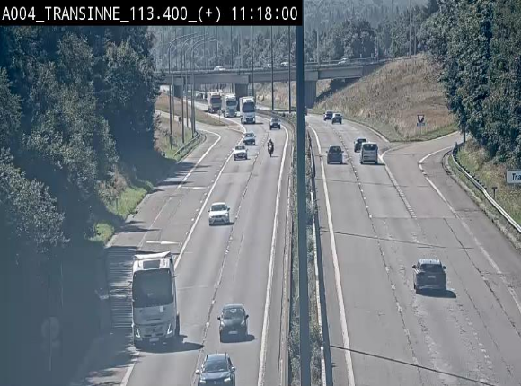 <h2>Webcam dans les Ardennes sur l'E411 à hauteur de Transinne. Vue orientée vers le sud de la Belgique</h2>