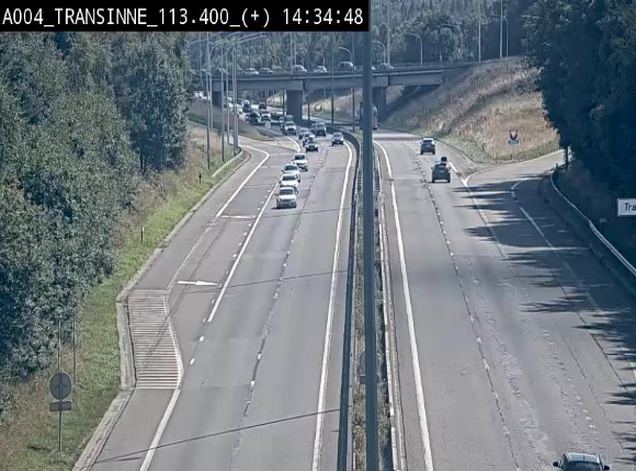 <h2>Webcam dans les Ardennes sur l'E411 à hauteur de Transinne. Vue orientée vers le sud de la Belgique</h2>