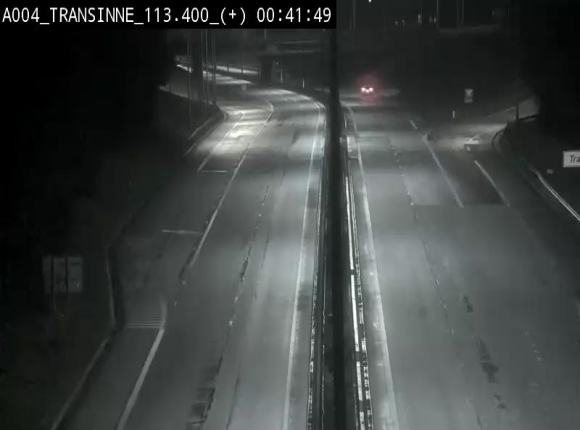 Webcam dans les Ardennes sur l'E411 à hauteur de Transinne. Vue orientée vers le sud de la Belgique