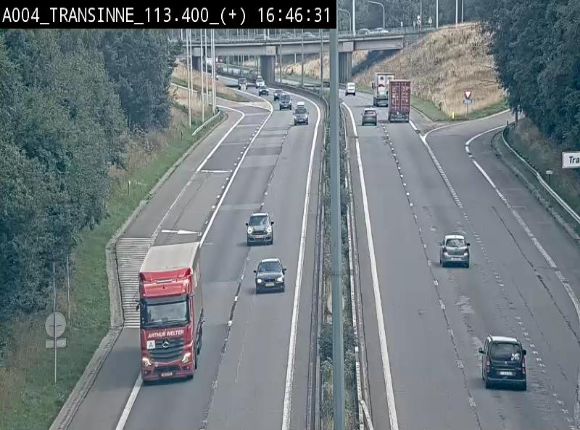 <h2>Webcam dans les Ardennes sur l'E411 à hauteur de Transinne. Vue orientée vers le sud de la Belgique</h2>