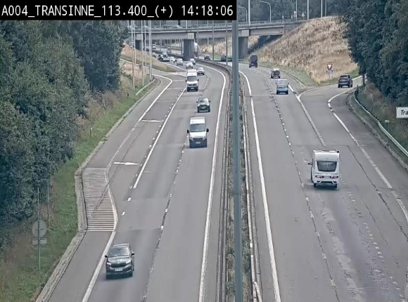 <h2>Webcam dans les Ardennes sur l'E411 à hauteur de Transinne. Vue orientée vers le sud de la Belgique</h2>