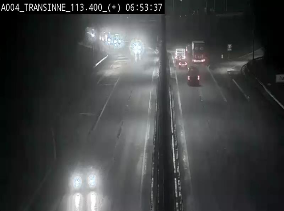 Webcam dans les Ardennes sur l'E411 à hauteur de Transinne. Vue orientée vers le sud de la Belgique