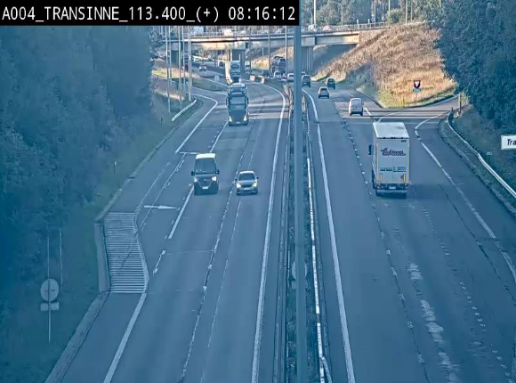 Webcam dans les Ardennes sur l'E411 à hauteur de Transinne. Vue orientée vers le sud de la Belgique
