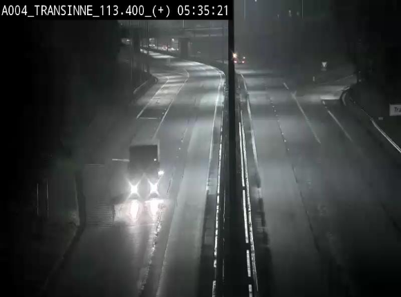 Webcam dans les Ardennes sur l'E411 à hauteur de Transinne. Vue orientée vers le sud de la Belgique