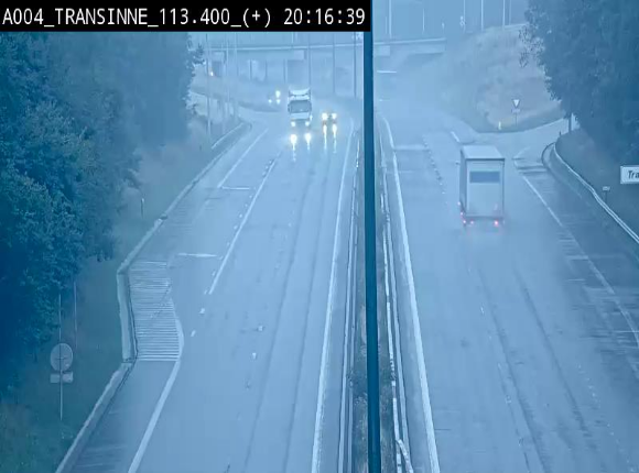 <h2>Webcam dans les Ardennes sur l'E411 à hauteur de Transinne. Vue orientée vers le sud de la Belgique</h2>