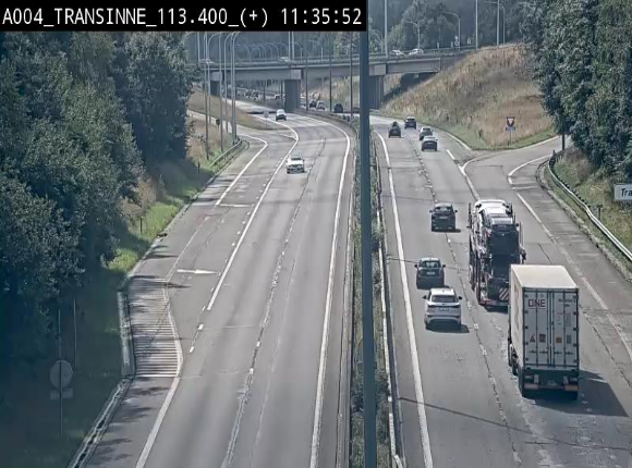 <h2>Webcam dans les Ardennes sur l'E411 à hauteur de Transinne. Vue orientée vers le sud de la Belgique</h2>