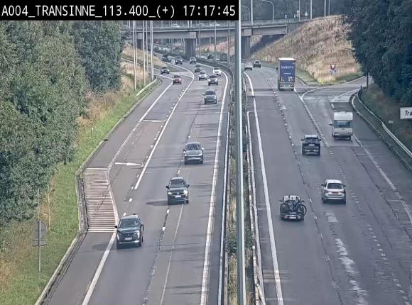 <h2>Webcam dans les Ardennes sur l'E411 à hauteur de Transinne. Vue orientée vers le sud de la Belgique</h2>