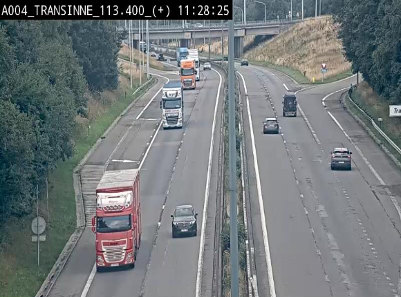 <h2>Webcam dans les Ardennes sur l'E411 à hauteur de Transinne. Vue orientée vers le sud de la Belgique</h2>