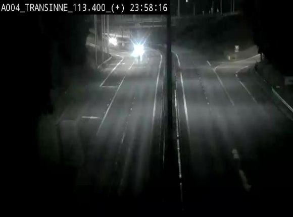 Webcam dans les Ardennes sur l'E411 à hauteur de Transinne. Vue orientée vers le sud de la Belgique