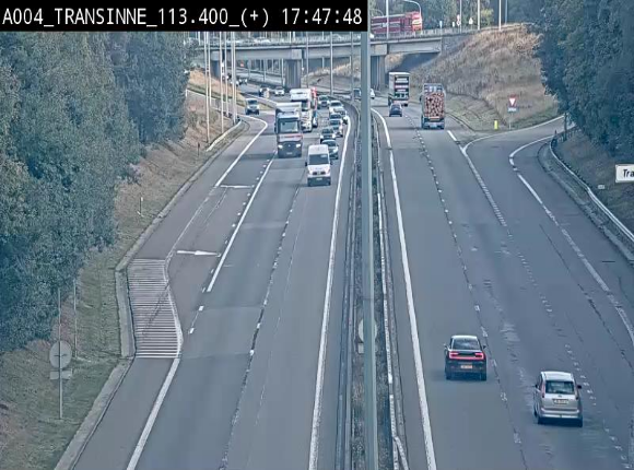 <h2>Webcam dans les Ardennes sur l'E411 à hauteur de Transinne. Vue orientée vers le sud de la Belgique</h2>