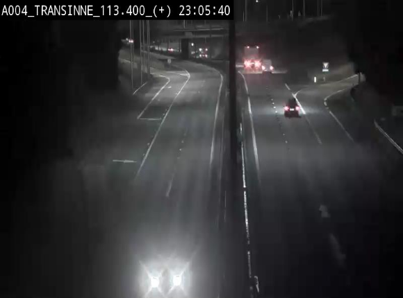 Webcam dans les Ardennes sur l'E411 à hauteur de Transinne. Vue orientée vers le sud de la Belgique