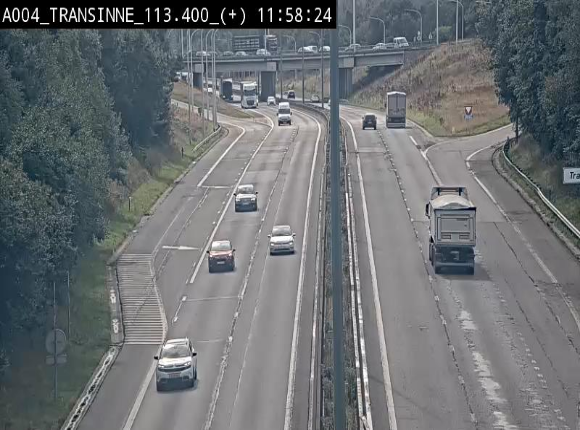 <h2>Webcam dans les Ardennes sur l'E411 à hauteur de Transinne. Vue orientée vers le sud de la Belgique</h2>