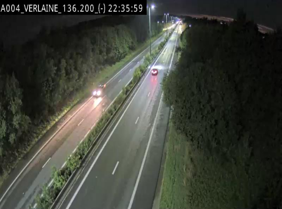 <h2>Webcam sur l'E411 à hauteur du pont surplombant la N40, à proximité de la sortie 26 Verlaine - Libramont-Chevigny. Vue orientée vers Namur</h2>