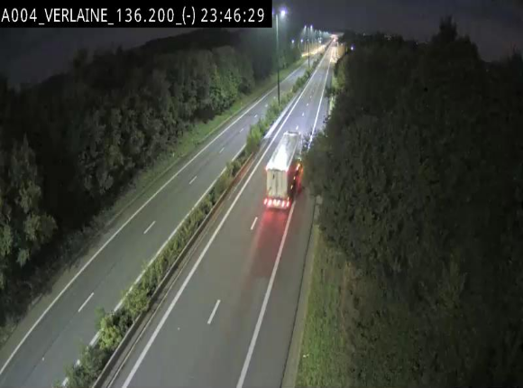 <h2>Webcam sur l'E411 à hauteur du pont surplombant la N40, à proximité de la sortie 26 Verlaine - Libramont-Chevigny. Vue orientée vers Namur</h2>
