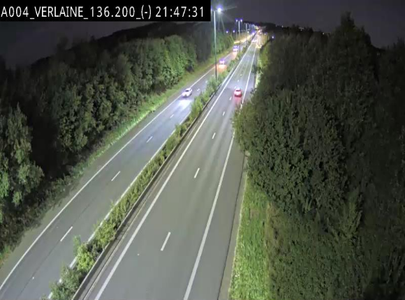<h2>Webcam sur l'E411 à hauteur du pont surplombant la N40, à proximité de la sortie 26 Verlaine - Libramont-Chevigny. Vue orientée vers Namur</h2>