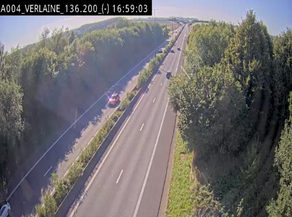 <h2>Webcam sur l'E411 à hauteur du pont surplombant la N40, à proximité de la sortie 26 Verlaine - Libramont-Chevigny. Vue orientée vers Namur</h2>