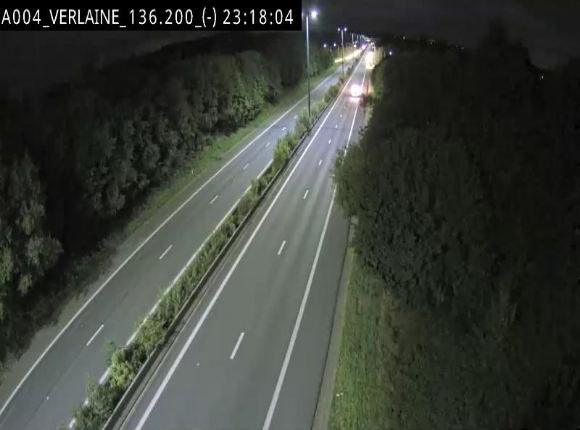 <h2>Webcam sur l'E411 à hauteur du pont surplombant la N40, à proximité de la sortie 26 Verlaine - Libramont-Chevigny. Vue orientée vers Namur</h2>