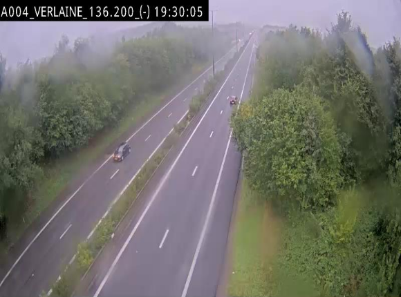 <h2>Webcam sur l'E411 à hauteur du pont surplombant la N40, à proximité de la sortie 26 Verlaine - Libramont-Chevigny. Vue orientée vers Namur</h2>