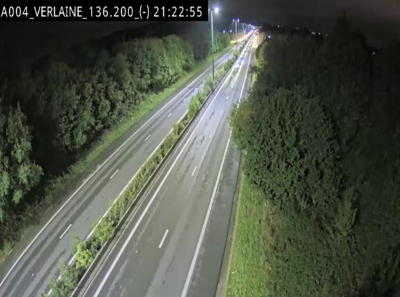 <h2>Webcam sur l'E411 à hauteur du pont surplombant la N40, à proximité de la sortie 26 Verlaine - Libramont-Chevigny. Vue orientée vers Namur</h2>