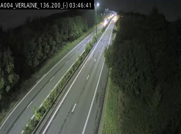 <h2>Webcam sur l'E411 à hauteur du pont surplombant la N40, à proximité de la sortie 26 Verlaine - Libramont-Chevigny. Vue orientée vers Namur</h2>