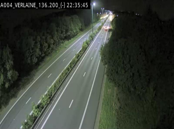 <h2>Webcam sur l'E411 à hauteur du pont surplombant la N40, à proximité de la sortie 26 Verlaine - Libramont-Chevigny. Vue orientée vers Namur</h2>