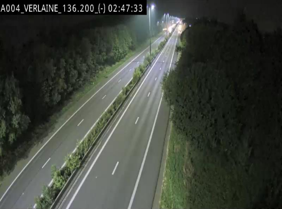 <h2>Webcam sur l'E411 à hauteur du pont surplombant la N40, à proximité de la sortie 26 Verlaine - Libramont-Chevigny. Vue orientée vers Namur</h2>