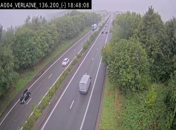 <h2>Webcam sur l'E411 à hauteur du pont surplombant la N40, à proximité de la sortie 26 Verlaine - Libramont-Chevigny. Vue orientée vers Namur</h2>