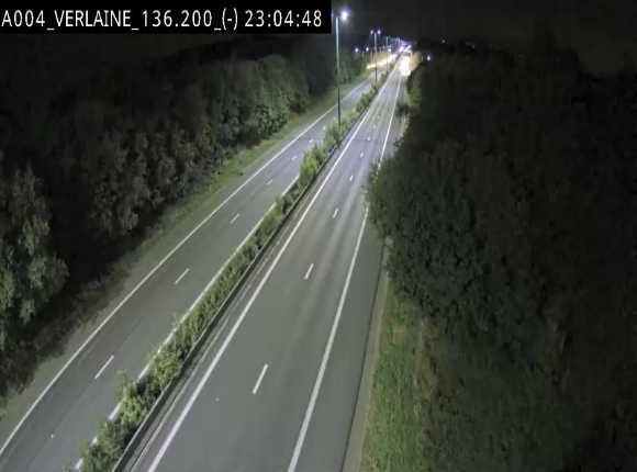 <h2>Webcam sur l'E411 à hauteur du pont surplombant la N40, à proximité de la sortie 26 Verlaine - Libramont-Chevigny. Vue orientée vers Namur</h2>