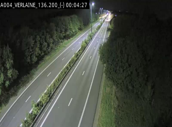 <h2>Webcam sur l'E411 à hauteur du pont surplombant la N40, à proximité de la sortie 26 Verlaine - Libramont-Chevigny. Vue orientée vers Namur</h2>