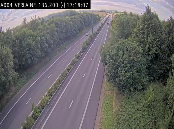 <h2>Webcam sur l'E411 à hauteur du pont surplombant la N40, à proximité de la sortie 26 Verlaine - Libramont-Chevigny. Vue orientée vers Namur</h2>