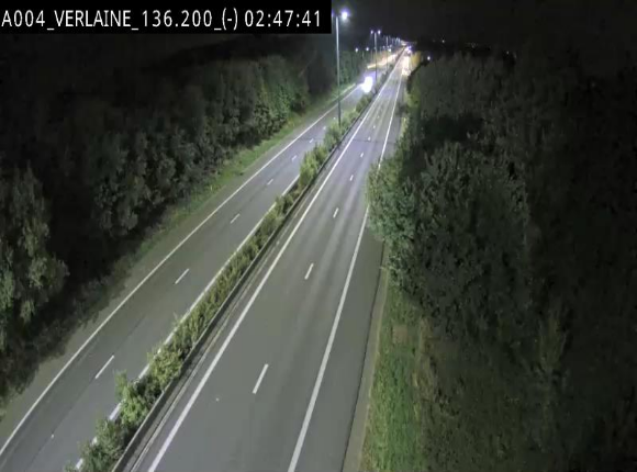 <h2>Webcam sur l'E411 à hauteur du pont surplombant la N40, à proximité de la sortie 26 Verlaine - Libramont-Chevigny. Vue orientée vers Namur</h2>