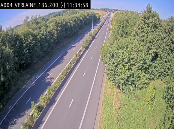 <h2>Webcam sur l'E411 à hauteur du pont surplombant la N40, à proximité de la sortie 26 Verlaine - Libramont-Chevigny. Vue orientée vers Namur</h2>